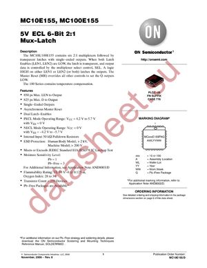 MC10E155FNG datasheet  